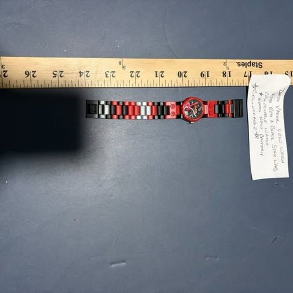 Lego Darth Vader watch Kids red and black